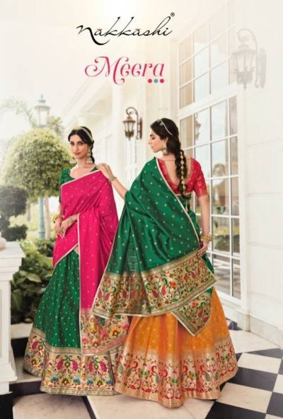 Meera By Nakkashi Banarasi Silk Traditional Wear Lehenga Choli Collection